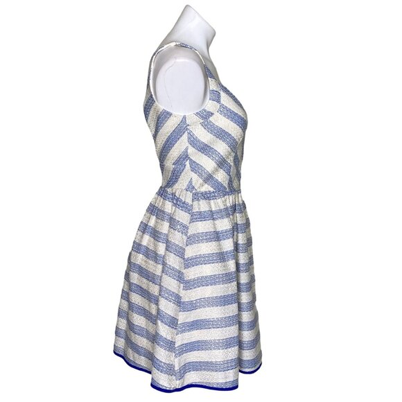 Line & Dot NWT $138 Stripe Stripe Open Back Minidress, Blue White Women's Size S - Picture 6 of 13
